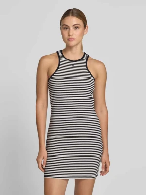 Sukienka w dzianinowym wyglądzie, krój slim fit Anine Bing pomarańczowy
