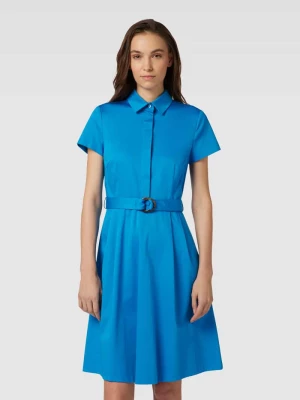 Sukienka w jednolitym kolorze z tasiemką w talii Christian Berg Woman Selection