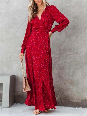 Milan Kiss Sukienka w kolorze czerwonym ze wzorem rozmiar: L