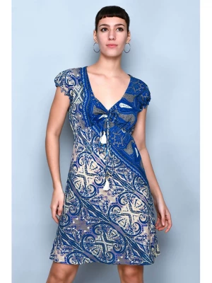 H.H.G. Sukienka w kolorze niebieskim ze wzorem rozmiar: XL