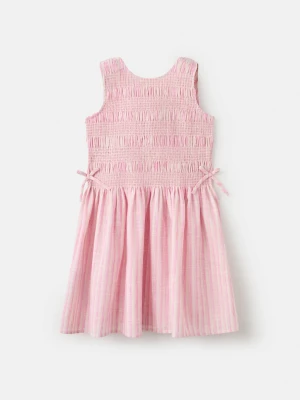 Sukienka w paski z wiązaniem różowy - Dzieci - lata - MANGO KIDS