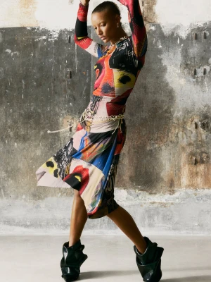 SUKIENKA W USTA Z NADRUKIEM Desigual