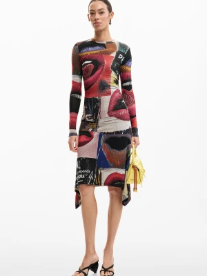 SUKIENKA W USTA Z NADRUKIE Desigual