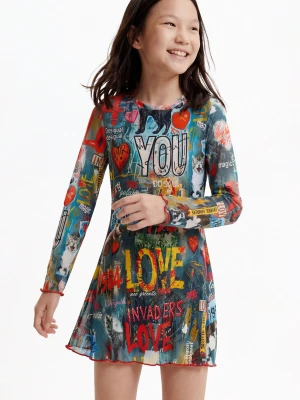 Sukienka we wzory Desigual czarny
