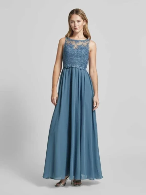 sukienka wieczorowa z obszyciem ozdobnymi kamieniami Laona