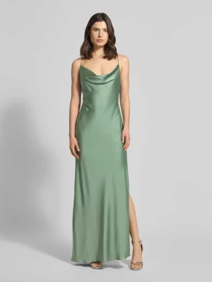 Sukienka wieczorowa o kroju regular fit z dekoltem na plecach Unique