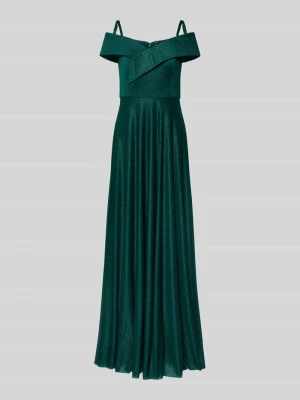 Sukienka wieczorowa o kroju regular fit z efektem błyszczącym Christian Berg Cocktail