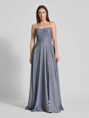 Sukienka wieczorowa o kroju regular fit z efektem błyszczącym luxuar