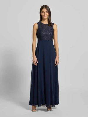 Sukienka wieczorowa o kroju regular fit z kwiatowym obszyciem z koronki Jake*s Cocktail