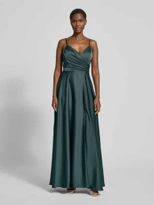 Sukienka wieczorowa o kroju regular fit z marszczeniami Laona