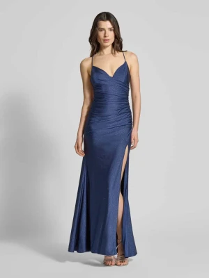 Sukienka wieczorowa w błyszczącym wykończeniu Mascara