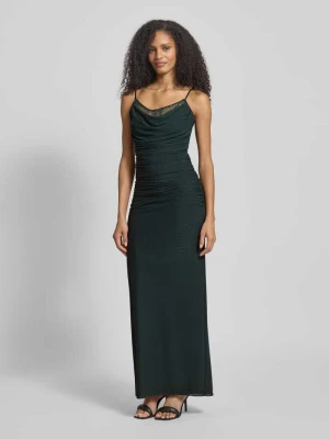 Sukienka wieczorowa o kroju slim fit z obszyciem koronką V.M.