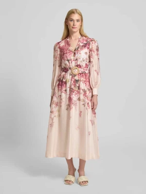 Sukienka wieczorowa taliowana z mieszanki lyocellu z dodatkiem lnu model ‘PEYTON’ Forever New