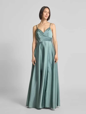 Sukienka wieczorowa w stylu kopertowym Laona