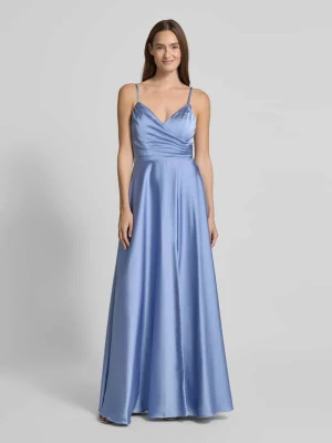 Sukienka wieczorowa w stylu kopertowym Laona