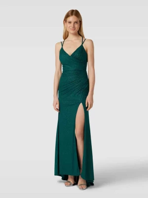 Sukienka wieczorowa w stylu kopertowym Mascara