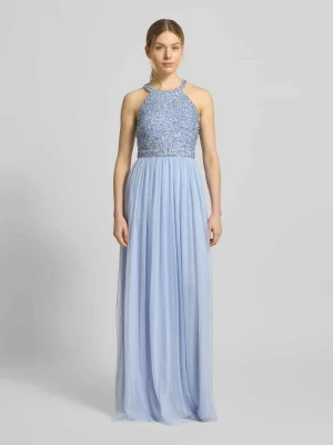 Sukienka wieczorowa z aplikacją ze strasów i okrągłym dekoltem Jake*s Cocktail