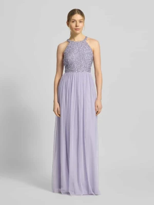 Sukienka wieczorowa z aplikacją ze strasów i okrągłym dekoltem Jake*s Cocktail