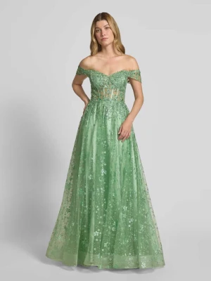 Sukienka wieczorowa z błyszczącej siateczki Unique