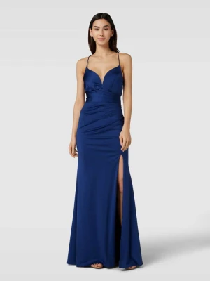 Sukienka wieczorowa z bocznym marszczeniem Laona