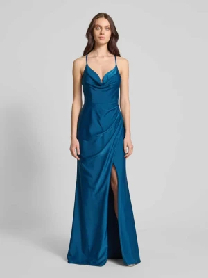 Sukienka wieczorowa z bocznym marszczeniem luxuar