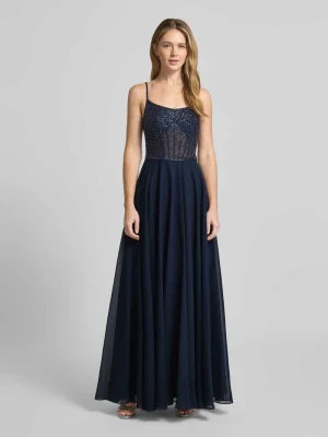 sukienka wieczorowa z cekinami i cienkimi ramiączkami Hey Kyla