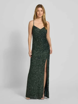 Sukienka wieczorowa z cekinami i wiązaniem z tyłu V.M.