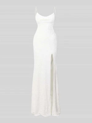 Sukienka wieczorowa z cekinowym obszyciem i głębokim dekoltem na plecach Hey Kyla