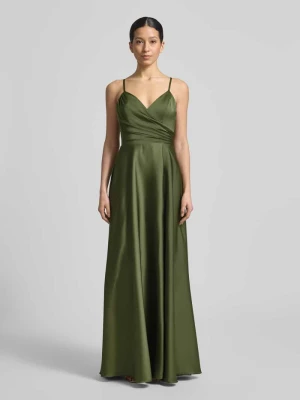 Sukienka wieczorowa z cienkimi ramiączkami i dekoltem w serek Laona