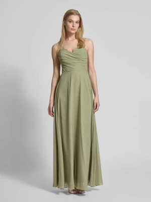 Sukienka wieczorowa z cienkimi ramiączkami Laona