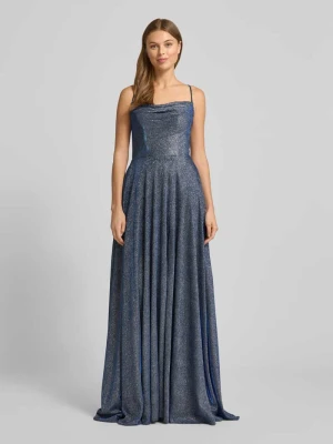 Sukienka wieczorowa z cienkimi ramiączkami luxuar