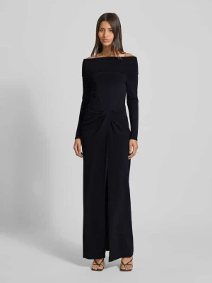 Sukienka wieczorowa z dekoltem carmen model ‘SAKARIS’ Lauren Ralph Lauren Czarny