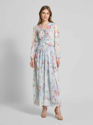 Sukienka wieczorowa z dekoltem w serek i marszczeniami ADLYSH