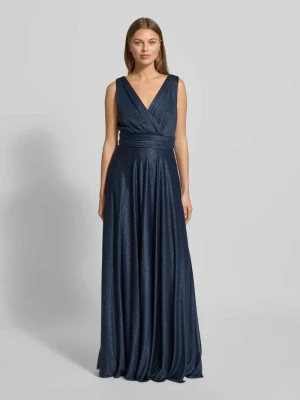 Sukienka wieczorowa z dekoltem w serek i tasiemką w talii Christian Berg Cocktail