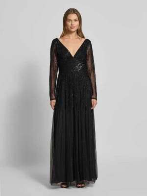 Sukienka wieczorowa z dekoltem w serek Lace & Beads