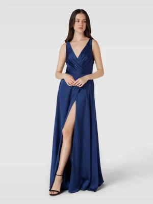 Sukienka wieczorowa z dekoltem w serek luxuar