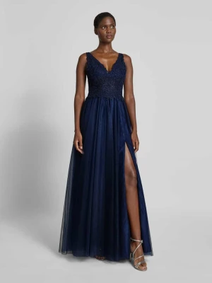 Sukienka wieczorowa z dekoltem w serek Mascara