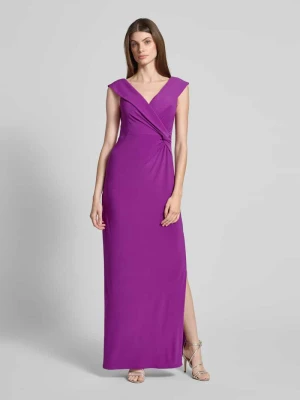 Sukienka wieczorowa z dekoltem w serek model ‘LEONIDAS’ Lauren Ralph Lauren
