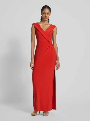 Sukienka wieczorowa z dekoltem w serek model ‘LEONIDAS’ Lauren Ralph Lauren