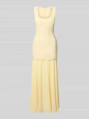Sukienka wieczorowa z dodatkiem wiskozy model 'Melva' Forever New Jasnożółty