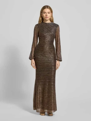 Sukienka wieczorowa z efektem błyszczącym i okrągłym dekoltem model ‘Kristen’ Forever New