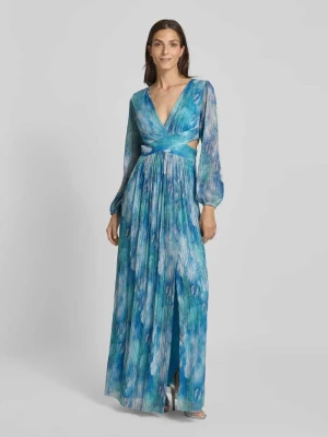 Sukienka wieczorowa z efektowną przędzą Swing