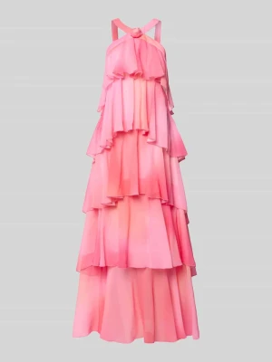 Sukienka wieczorowa z falbaną z dekoltem w serek model 'FELICIA' Vero Moda