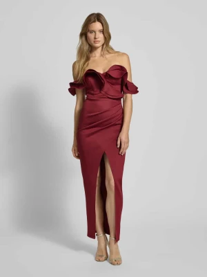 Sukienka wieczorowa z falbanami Lipsy