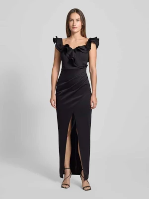 Sukienka wieczorowa z falbanami Lipsy