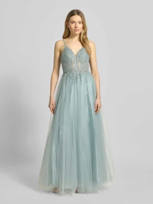 Sukienka wieczorowa z koronką i cienkimi ramiączkami Hey Kyla