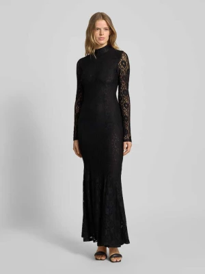 Sukienka wieczorowa z koronki ze stójką model ‘HARLYN’ bardot