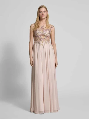 Sukienka wieczorowa z koronkowym obszyciem Unique