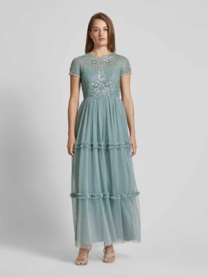 Zdjęcie produktu Sukienka wieczorowa z kwiatowym haftem Lace & Beads