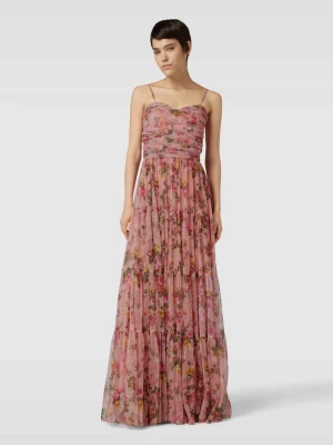Sukienka wieczorowa z kwiatowym nadrukiem Lace & Beads